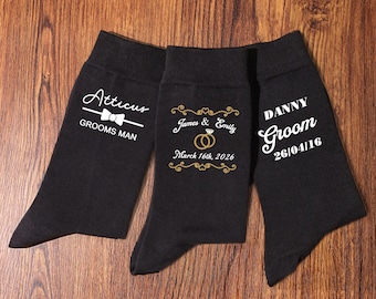 Personalised Wedding Socks Groom,Groomsman  Wedding Party Gift,Custom Best Man Socks,Father of the Bride Gift,Best Man Socks,Husband Gift.