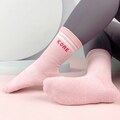 Custom Embroidered Yoga Pilates Socks with name,text,logo, Sports Cotton Socks Non Slip Trainer socks personalized Socks for Yoga lovers