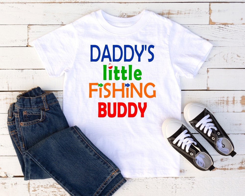 Toddler Boy Daddy'S Little Fishing Buddy Tshirt-Daddy'S Buddy Boy-Boy Fishing Shirt-Toddler Fishing Shirt-Boy Fishing Tee-Birthday Gift Boy