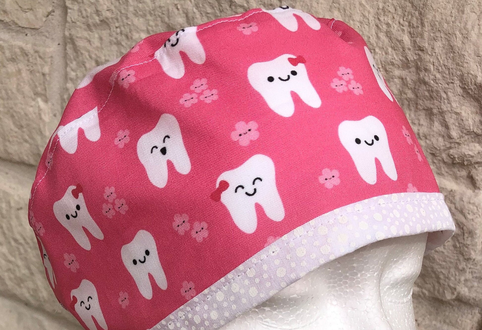 Dental Scrub Cap Tooth Surgical Cap Nurse Dentist Etsy