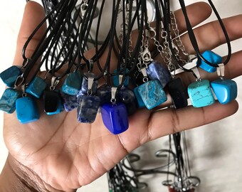 etsy gemstone necklace