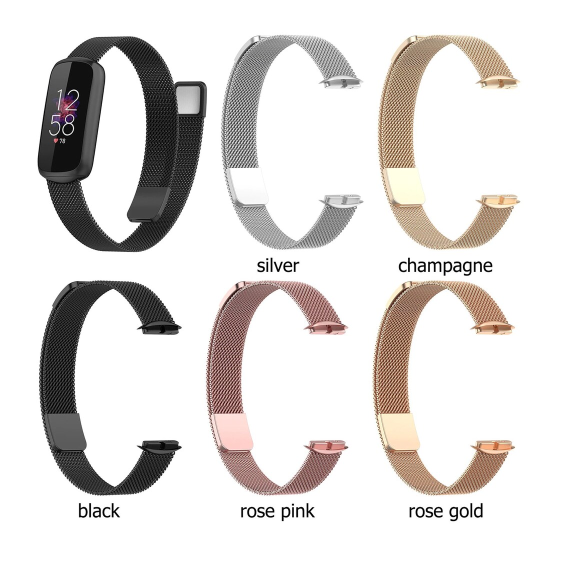 Fitbit Luxe Band Metal Replacement Band For Fitbit Etsy