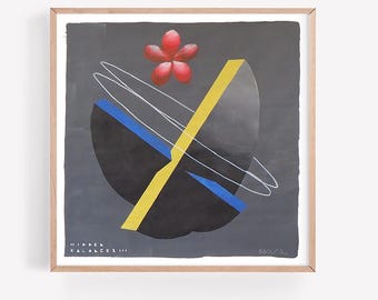 Hidden balances III – Peinture d’art abstrait minimaliste géométrique