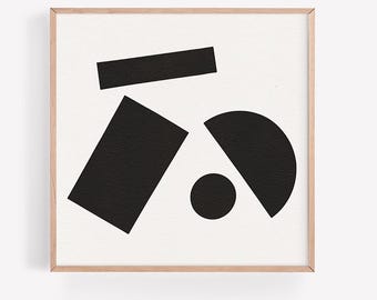 Nietzsche – Peinture d’art abstrait minimaliste géométrique