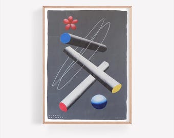 Hidden balances I – Peinture d’art abstrait minimaliste géométrique