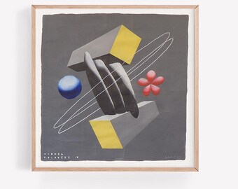 Hidden balances IV – Peinture d’art abstrait minimaliste géométrique