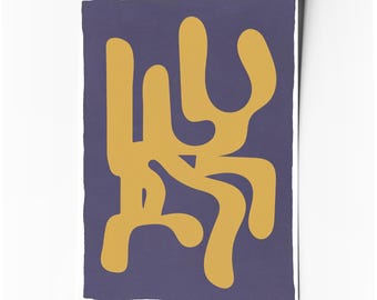 Frénésie – Affiche d’art abstrait minimaliste géométrique