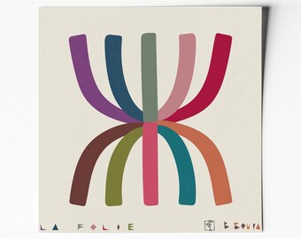 La folie – Affiche d’art abstrait minimaliste géométrique