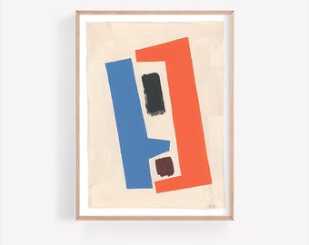 Fusion – Peinture d’art abstrait minimaliste géométrique