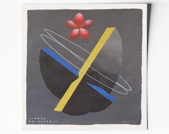 Hidden balances III – Affiche d’art abstrait minimaliste géométrique