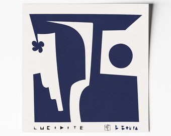 Lucidité – Affiche d’art abstrait minimaliste géométrique