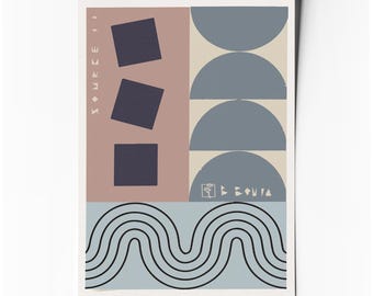 Source II – Affiche d’art abstrait minimaliste géométrique
