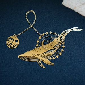 Whale Bookmark/Peacock Brass Bookmark/Exquisite Bookmark/Ginkgo biloba Metal Bookmark/Stationery/Book Accessories/Back to school/Gift