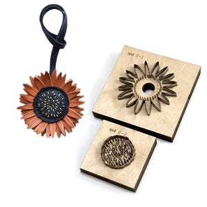 Rękodzieło Daisy Leather Pendant Cutting Die, Custom Design Flower Keychain Handmade Die Cutter, DIY Leather Crafts Punch Tool