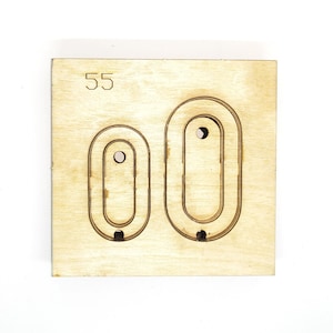 Double Oval Earring Leather Cutting Die, Steel Rule Metal Die Cutter, Leather Crafts Kraft Tool, Sizzix Die cuts, Punch Crafts Tool