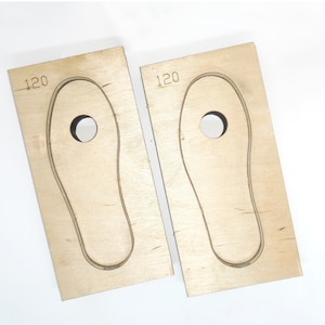 DIY Leder Schuheinsatz Form Stanzform, benutzerdefinierte Größe Schuhsohle Design gestanzt, handgefertigte Stahlregel Metall sterben Handwerk Schlag, Sizzix sterben Schnitte