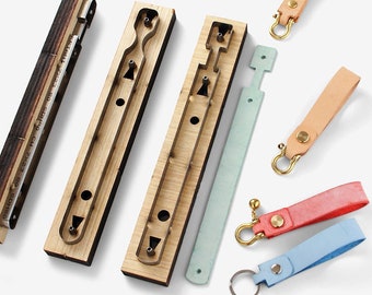 3-styles Keychains Cutting Die,handmade keychain cutter，Steel Rule Metal Die Cutter,Leather Crafts Kraft Tool,Sizzix Die cuts,