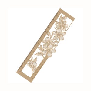 Malus spectabilis Metal Bookmark Ruler/ Flower Metal Bookmark/Brass Bookmark/Stationery/Book Accessories/Back to school/Gift