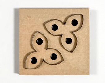 Cusotmized trefoil Leaf Earring Leather Die Cutting,Steel Rule Metal Die Cutter,Leather Crafts Kraft Tool,Sizzix Die cuts,Punch Crafts Tool