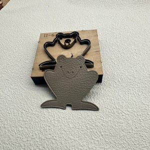 Troquel de corte de cuero con forma de rana, troqueladora de metal con regla de acero, herramienta para manualidades de cuero Kraft, troqueles Sizzix / Altura 6,5 cm