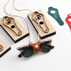 Troquel de corte para cordón de gafas, cortador de cuero hecho a mano, troquelador de metal con regla de acero, herramienta Kraft para artesanías de cuero, troqueles Sizzix,