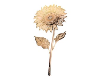 Sunflower Gold Plated Bookmark Gift Box Packaging/ Graduation Gift Bookmark /Brass gold-plated bookmark/ Christmas Gift Flower Bookmark