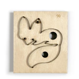 Troquel de corte de cuero con colgante de zorro, troquelador de metal con regla de acero de animal personalizado, herramienta de perforación Kraft para artesanías de cuero de zorro, troqueles Sizzix