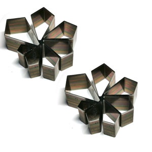 Découpe Pentagone irrégulière pour cuir sans bois, découpe métal, règle en acier, outil kraft pour travaux manuels du cuir, découpes Sizzix, créations perforatrices aussi