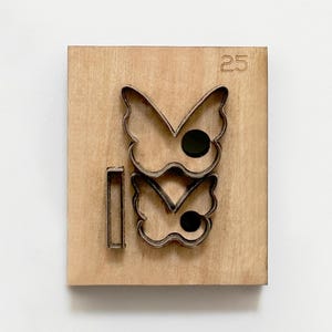 Troquel de corte de cuero con forma de mariposa, troqueladora de metal con regla de acero para pendientes de lazo, herramienta Kraft para manualidades de cuero, troqueles de mariposa Sizzix Crafts