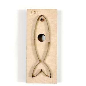 Troquel de corte con colgante de pez, troqueladora de metal con regla de acero, herramienta Kraft para artesanías de cuero con forma de pez, troqueles Sizzix con forma de pez, herramienta para perforar artesanías.