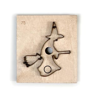 Troquel de corte de cuero de bruja, troquelador de metal con regla de acero de bruja mágica personalizada, herramienta Kraft para manualidades de cuero de bruja, troqueles Sizzix de bruja, herramienta para manualidades.