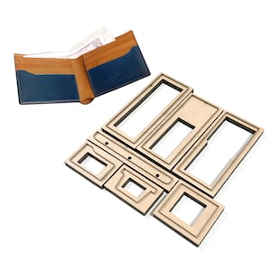 DIY Brieftasche Stanzwerkzeug, Brieftasche Stahl Metall Stanze, Handgefertigte Brieftasche Stanzer Leder Handwerkswerkzeug, Brieftaschenvorlagen, die frei angepasst werden können
