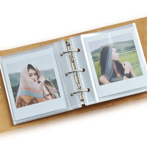 Album Fuji Polaroid SQ / Libro portafoto quadrato Fuji in pelle / Album fotografico quadrato in fogli quadrati 1/6/40 / Può contenere 80 foto
