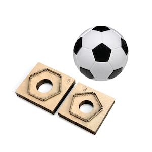 Benutzerdefinierte Leder Fußball Dekoration sterben geschnitten, handgemachte Stahl Regel Metall Stanze, DIY Handcrafts Werkzeug Leder Ball machen Punch Leder Fußball