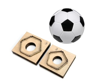 Custom Leather Football Decoration Die Cut,Handmade Steel Rule Metal Die Cutter,DIY Handcrafts Tool Leather Ball Making Punch Leather Soccer