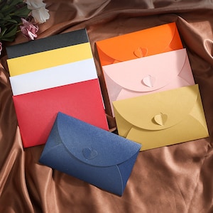 Sobre de invención de amor/Sobre colorido con forma de corazón/Sobre de invención/Sobre de boda/Papelería/Accesorios de fiesta/De vuelta al cole/Regalo