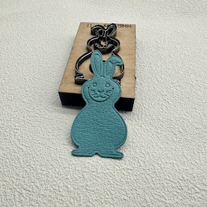 Troquel de corte de cuero con marcapáginas de conejo, troqueladora de metal con regla de acero, herramienta Kraft para manualidades de cuero, troqueles Sizzix, herramienta para perforar manualidades/altura 6,5 cm