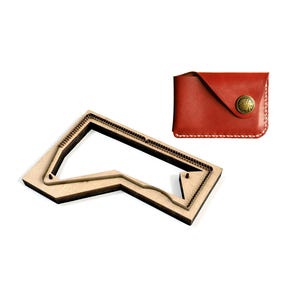 Porte-cartes en cuir à monter soi-même avec matrice de découpe, sac pour cartes intégré à la main, porte-cartes en cuir, artisanat, outil de découpe