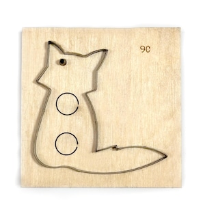 Troquel de corte de cuero con colgante de gato, troquel de acero de metal personalizado, herramienta de perforación Kraft para artesanías de cuero de zorro, troqueles Sizzix