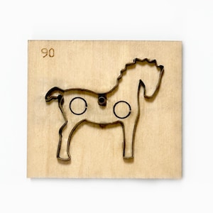 Troquel de corte de cuero de caballo, troqueladora de metal con regla de acero de caballo de dibujos animados personalizada, herramienta Kraft para manualidades de cuero de caballo, troqueles Sizzix, herramienta para manualidades.