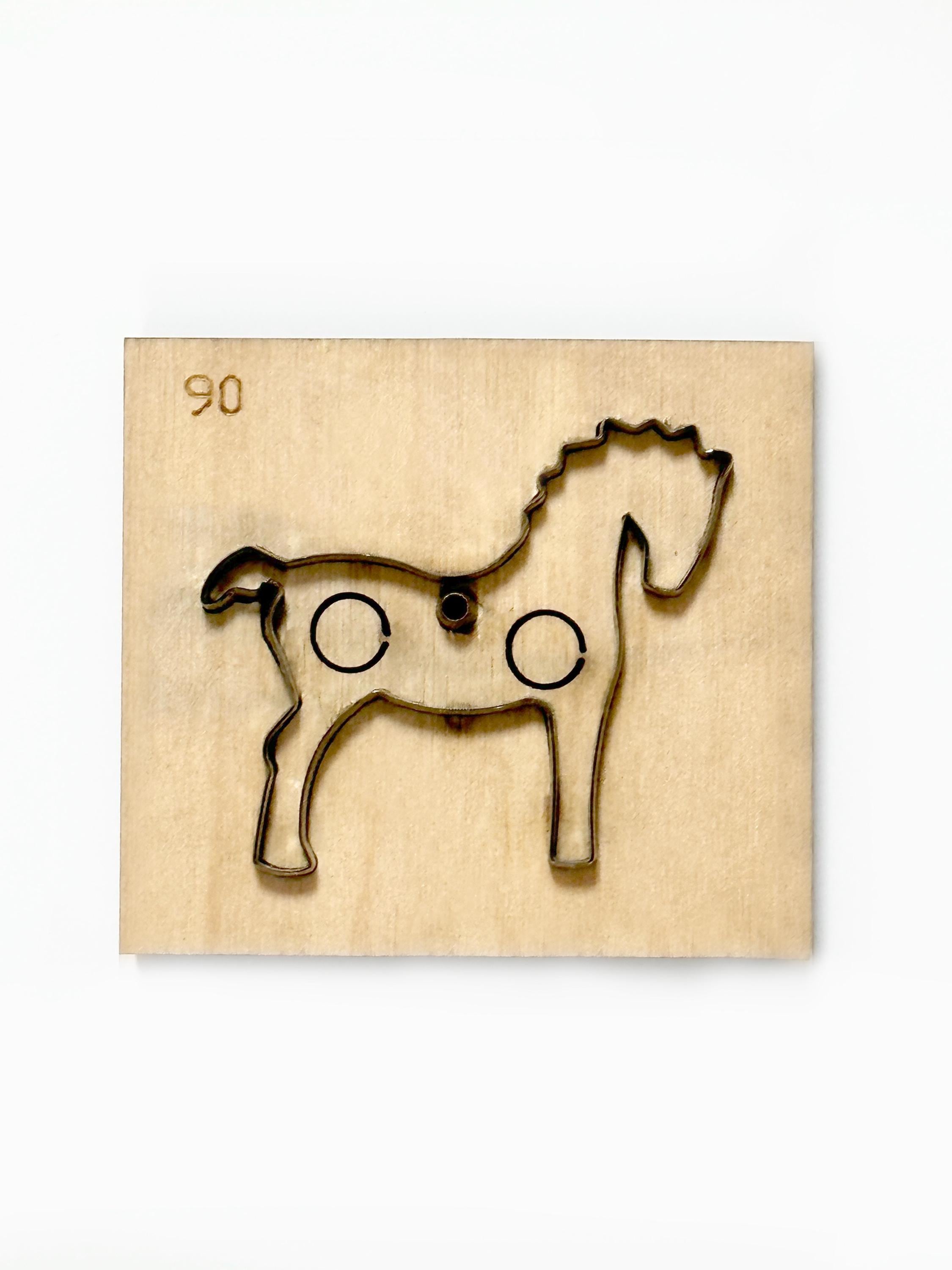 Blulu Formine Per Biscotti A Forma Di Cavallo - 4 Pezzi