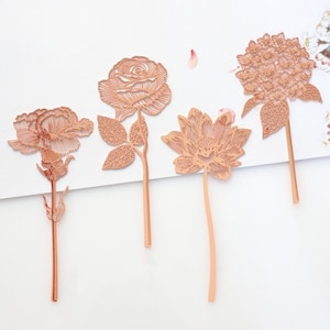 Segnalibro cavo in metallo con venature di foglie/Segnalibro in ottone personalizzato/Segnalibro in metallo Ginkgo biloba/Cartoleria/Accessori per libri/Ritorno a scuola/Regalo