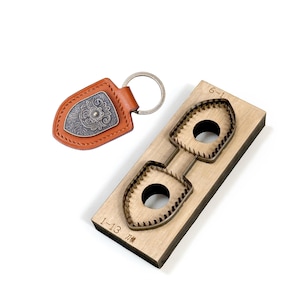 Sleutelhanger Leer Gestanst Handgemaakte Sleutelhanger hanger Stalen Regel Metalen Die Cutter DIY Sleutelhanger Sizzix Ambachtelijke Gereedschappen