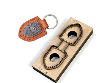 Key Chain Leather Die Cut Handmade Key ring pendant Steel Rule Metal Die Cutter DIY Key Chain Sizzix Craft Tools