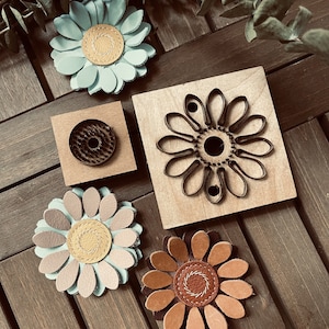 Snijmal madeliefjebloemen, handgemaakte bloemensnijder, Steel Rule Metal Die Cutter, Leather Crafts Kraft Tool, Sizzix-stansvormen