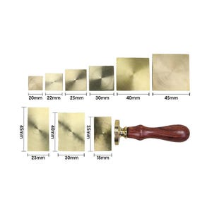 20 ~ 45 mm vierkante aangepaste lakzegelstempel/gepersonaliseerde bruiloft wax StaSmp/uitnodiging zegellakstempel/aangepaste initialen lakzegelkit
