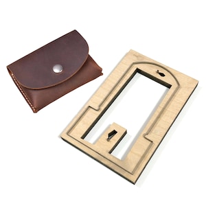 Cartão Flip Simples Gag Corte Die Handmde Integrado saco de cartão Aço Metal Die Cutter Couro Cordão Armazenamento Saco Artesanato Ferramenta de Corte de Perfuração