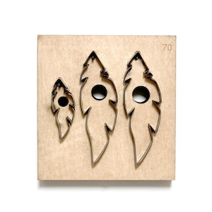 Troquel de corte de cuero para pendientes de plumas, troqueladora de metal con regla de acero para plumas, herramienta Kraft para manualidades de cuero, troqueles Sizzix para plumas, herramienta para manualidades.