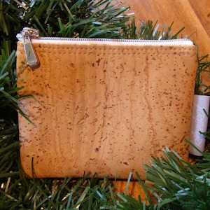 Geldbörse Kork// kleines Ostergeschenk // Münztasche // Mini Geldbörse // kleine Geldbörse //Kopfhörertasche