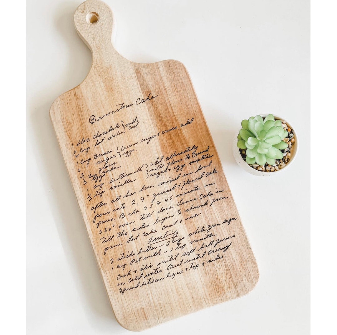 Custom Handwritten Recipe Cutting Boards Etsy